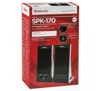 Активная система DEFENDER SPK-170, USB, 2.0, чёрная#1006844