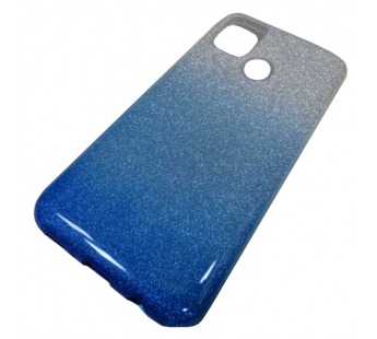                                 Чехол силикон-пластик Samsung M31 Fashion с блестками серебристо-голубой#1931771