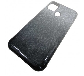                                 Чехол силикон-пластик Samsung M31 Fashion с блестками серебристо-черный#1931791