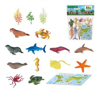 Игровой набор Океанариум 200661778/карта обитания(12шт набор)(Zooграфия)/9817, шт#403277