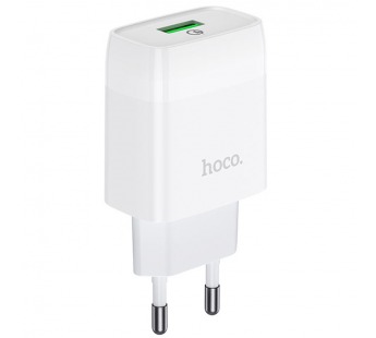 Адаптер Сетевой Hoco C72Q (QC3.0) (белый)#403982
