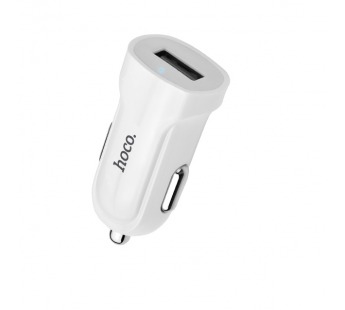 Адаптер Автомобильный Hoco Z2 1USB/5V/1.5A +lightning (white)#1588325