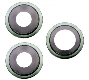 Стекло камеры с рамкой iPhone 11 Pro/11 Pro Max (комплект из 3шт) Зеленый#410175