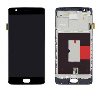Дисплей для OnePlus 3/3T в рамке + тачскрин (черный) (OLED)#1853965