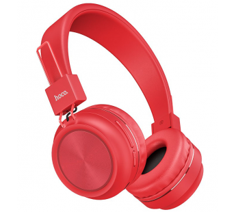 Накладные Bluetooth-наушники HOCO W25 красные#1934897