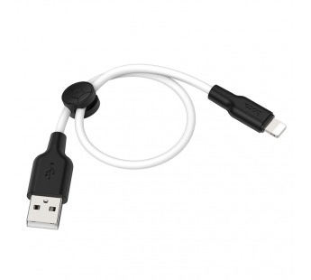 Кабель USB - Apple Llightning Hoco X21 PLUS черно-белый 0,25м#1635632