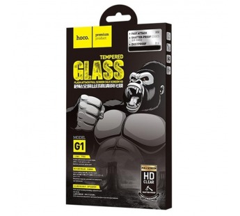 Защитное стекло Hoco G1 iPhone12 Pro Max, ударопрочное, 3D, цвет черный#413991