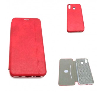 Чехол Samsung M20 (2019) Книжка Vintage Line Кожа Красный#415012