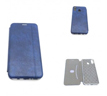 Чехол Samsung M20 (2019) Книжка Vintage Line Кожа Темно-Синий#415013