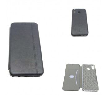 Чехол Samsung M20 (2019) Книжка Vintage Line Кожа Черный#415018