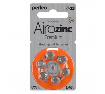 Батарейка Perfeo ZA13/6BL Airozinc Premium (6)#702724