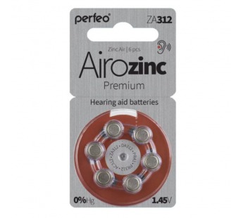 Батарейка Perfeo ZA312/6BL Airozinc Premium (6)#702725