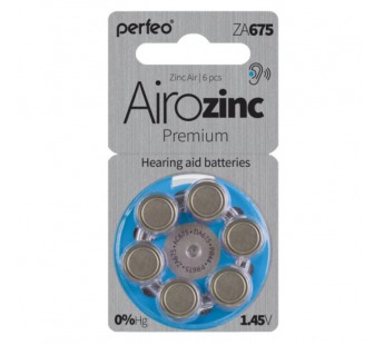 Батарейка Perfeo ZA675/6BL Airozinc Premium (6)#702723