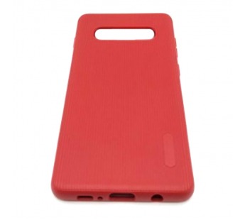 Чехол Samsung S10 Plus (2019) Силикон Cherry Красный#414948