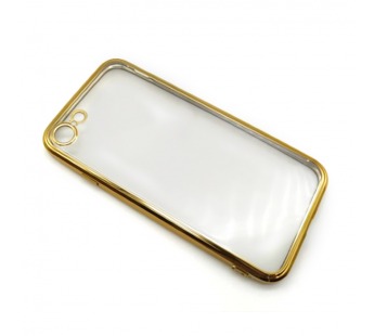 Чехол iPhone 7/8/SE (2020) Силикон Прозрачный (Style under iPhone 12) Золотой#2101112