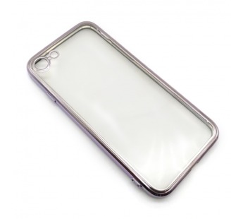 Чехол iPhone 7/8/SE (2020) Силикон Прозрачный (Style under iPhone 12) Фиолетовый#2101109