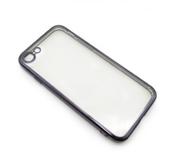 Чехол iPhone 7/8/SE (2020) Силикон Прозрачный (Style under iPhone 12) Черный#2101108