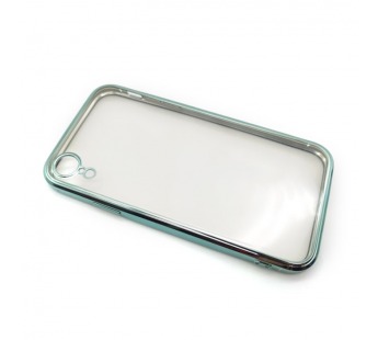 Чехол iPhone XR Силикон Прозрачный (Style under iPhone 12) Зеленый#2101107