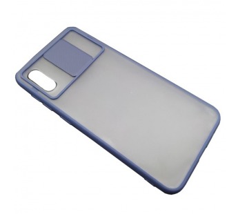 Чехол Samsung A20/A30/M10S (2019) Матовый Slide Camera Синий#2101126