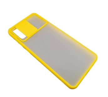 Чехол Samsung A31 (2020) Матовый Slide Camera Желтый#447138