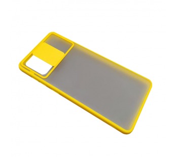 Чехол Samsung A71 (2020) Матовый Slide Camera Желтый#1660659