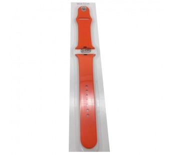 Ремешок для Apple Watch 38/40mm №13 силиконовый Апельсин (Размер ML)#431990
