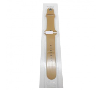 Ремешок для Apple Watch 42/44/45/49 mm №28 силиконовый Золотой (Размер SM)#1649361