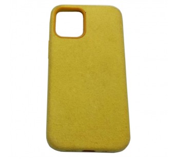 Чехол iPhone 12 Mini (5.4) Alcantara Case (без MagSafe) в упаковке Желтый#419227