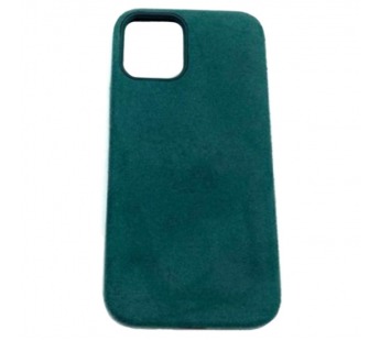 Чехол iPhone 12 Mini (5.4) Alcantara Case (без MagSafe) в упаковке Зеленый#419228