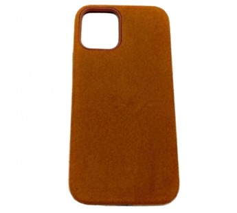 Чехол iPhone 12 Mini (5.4) Alcantara Case (без MagSafe) в упаковке Коричневый#419229