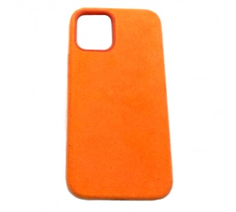 Чехол iPhone 12 Mini (5.4) Alcantara Case (без MagSafe) в упаковке Оранжевый#419232