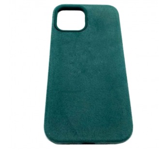 Чехол iPhone 12 Pro Max (6.7) Alcantara Case (без MagSafe) в упаковке Зеленый#418872