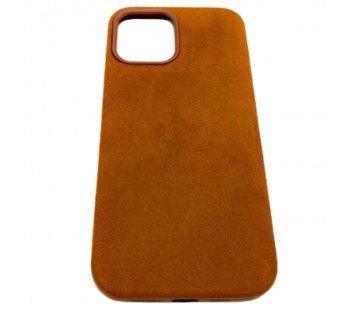 Чехол iPhone 12 Pro Max (6.7) Alcantara Case (без MagSafe) в упаковке Коричневый#418876