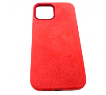 Чехол iPhone 12 Pro Max (6.7) Alcantara Case (без MagSafe) в упаковке Красная Ягода#418878