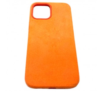 Чехол iPhone 12 Pro Max (6.7) Alcantara Case (без MagSafe) в упаковке Оранжевый#418881