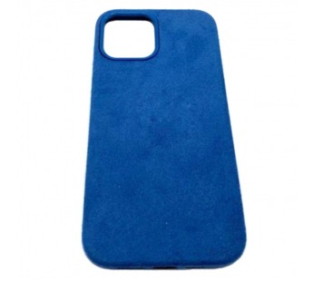 Чехол iPhone 12 Pro Max (6.7) Alcantara Case (без MagSafe) в упаковке Синий#418891