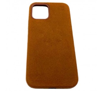 Чехол iPhone 12/12 Pro (6.1) Alcantara Case (без MagSafe) в упаковке Коричневый#418896