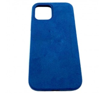 Чехол iPhone 12/12 Pro (6.1) Alcantara Case (без MagSafe) в упаковке Синий#418914