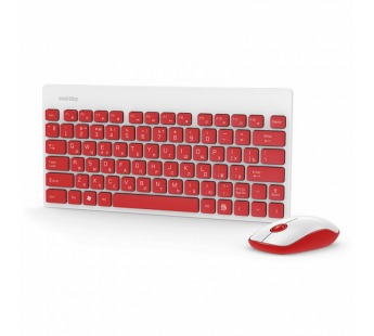                     Беспроводной комплект клавиатура+мышь Smartbuy 220349AG красно-белый #416944