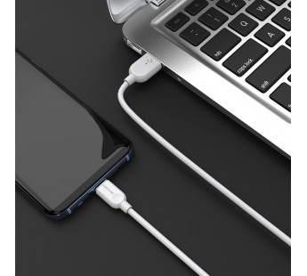 Кабель USB - Type-C Borofone BX14 LinkJet, 100 см, (white)#1629708