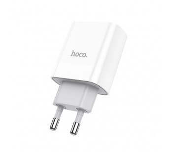 Адаптер сетевой HOCO C80A (1-USB 3.1A/1-Type-C) (белый)#1561175