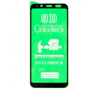 Защитное стекло керамическое для Samsung A530F/A600F/J600F Galaxy A8/A6/J6 (2018) (черный) (VIXION)#418681