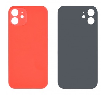 Задняя крышка для iPhone 12 (красный) без стекла камеры класс AAA#419020