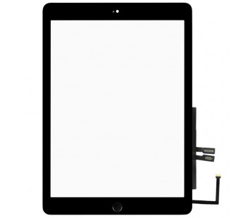 Тачскрин для iPad 6 (2018) + черная кнопка HOME с микросхемой (черный) (HC)#1813714