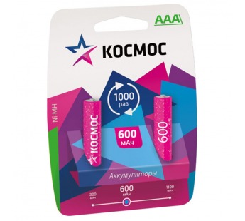 Аккумулятор КОСМОС 600 R03 BL2 (2/24/288)#420280