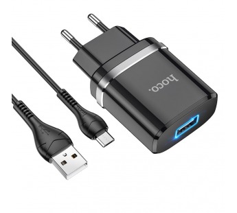                         Сетевое ЗУ USB Hoco N1 1USB/2.4A + кабель Micro USB (черный)#1561226