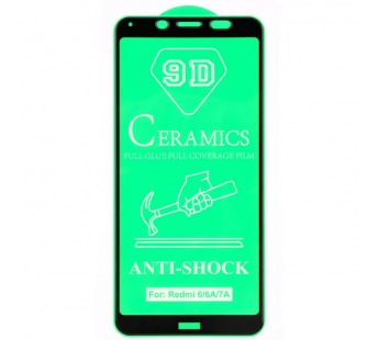 Защитное стекло керамическое для Xiaomi Redmi 7A/6A/6 (черный) (VIXION)#420451