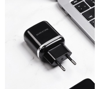                         Сетевое ЗУ USB Borofone BA36A QC 3.0 (черный)#1547243