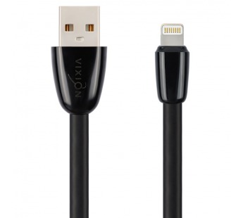 Кабель USB VIXION (K12i) для iPhone Lightning 8 pin (1м) силиконовый (черный)#421197