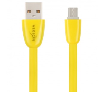 Кабель USB VIXION (K12m) microUSB (1м) силиконовый (желтый)#421196